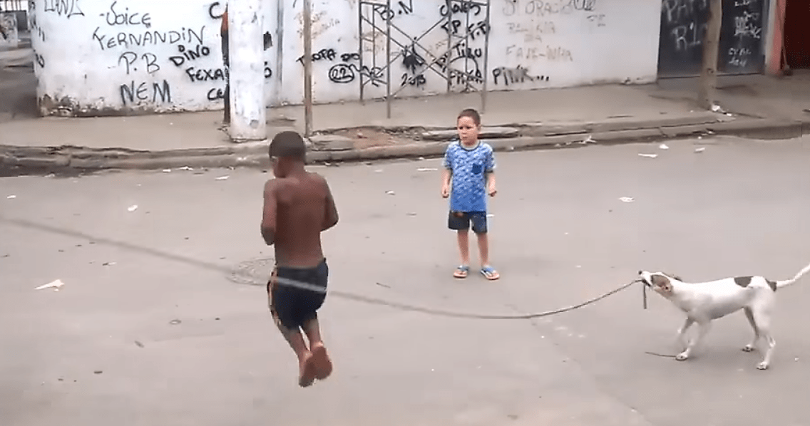 Jump Rope | Dog Helping Children Jump Rope