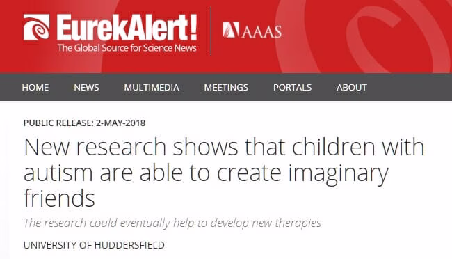 New research shows that children with autism are able to create imaginary friends