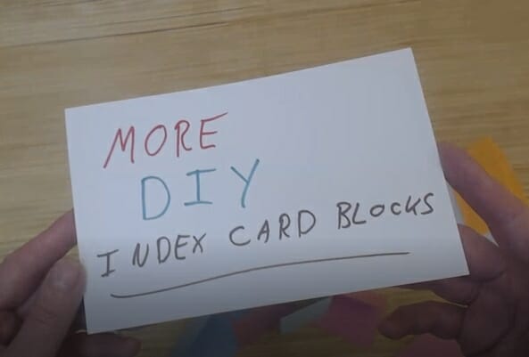 DIY Video | More DIY Index Card Blocks