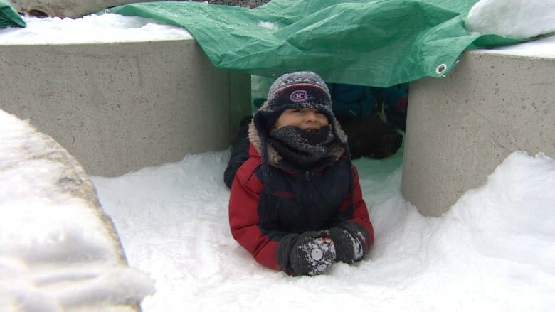 Children at this northern daycare often spend most of their day outside