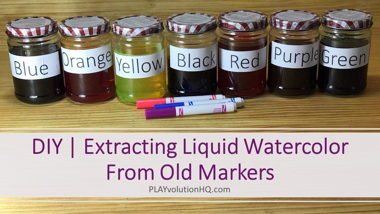 DIY | Extracting Liquid Watercolor From Old Markers