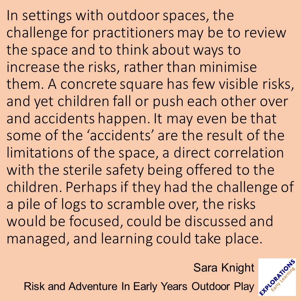 Risk and Adventure In Early Years Outdoor Play | Quote 02699