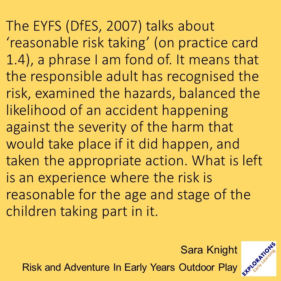 Risk and Adventure In Early Years Outdoor Play | Quote 02719