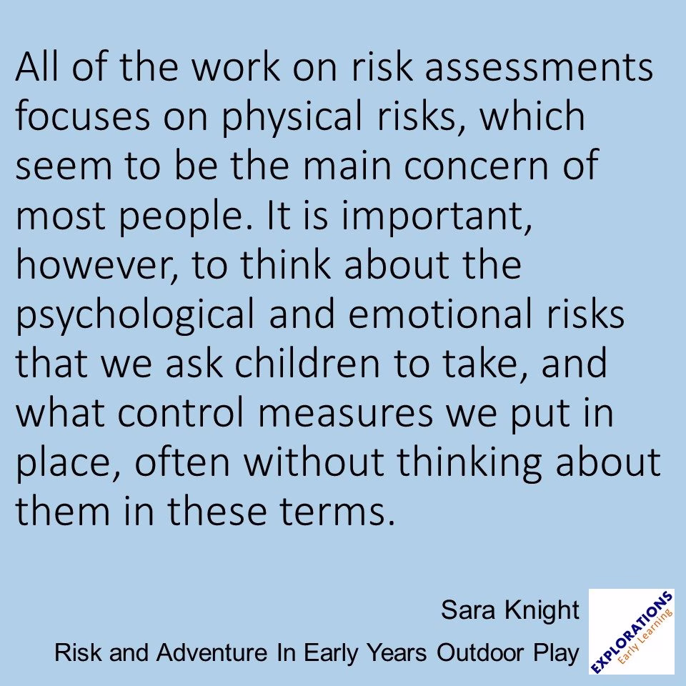Risk and Adventure In Early Years Outdoor Play | Quote 02771