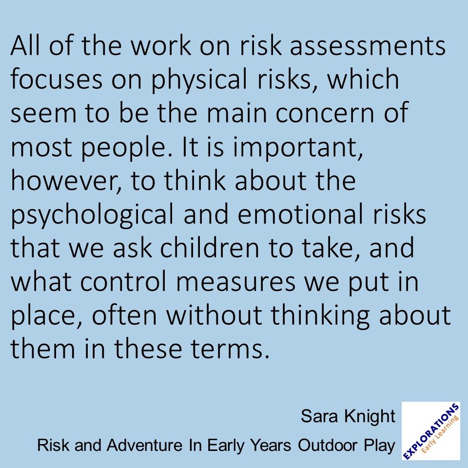 Risk and Adventure In Early Years Outdoor Play | Quote 02771