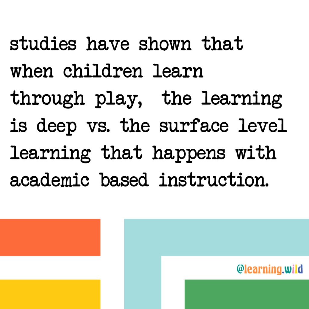 Play is More Intellectual Than Academics
