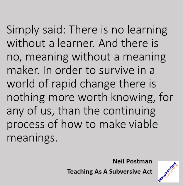 Teaching As A Subversive Act | Quote 01800