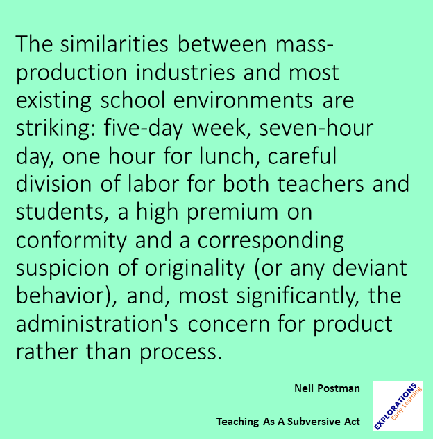 Teaching As A Subversive Act | Quote 00453
