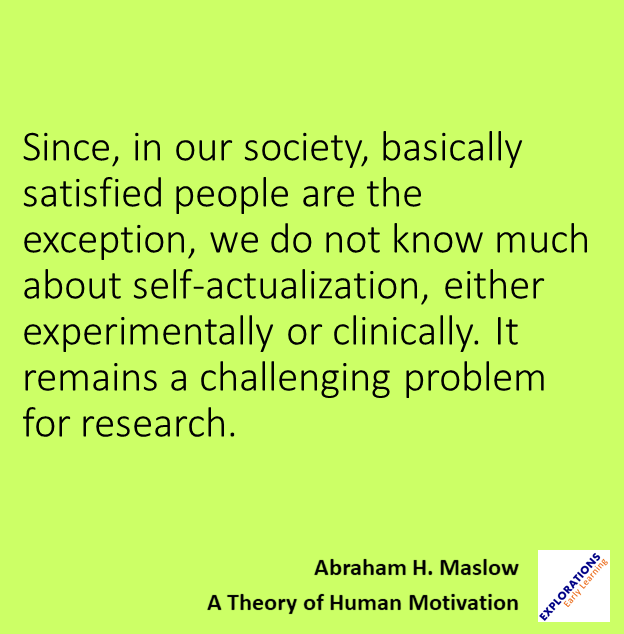 A Theory Of Human Motivation  | Quote 00472