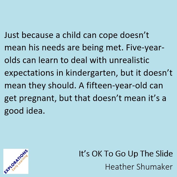 It’s OK To Go Up The Slide | Quote 02681
