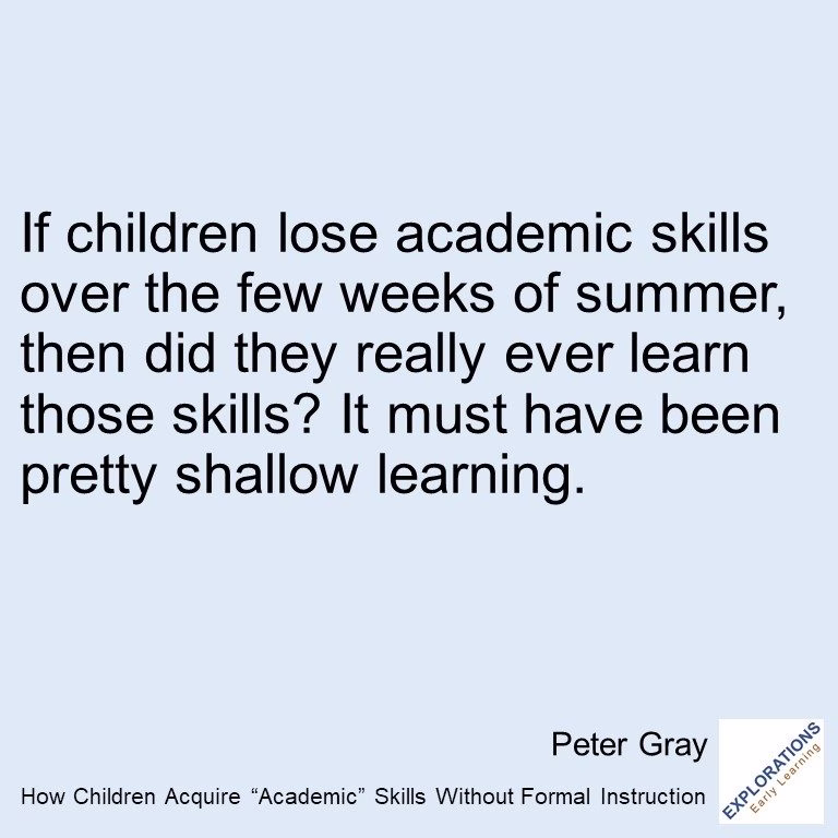 How Children Acquire “Academic” Skills Without Formal Instruction | Quote 03177