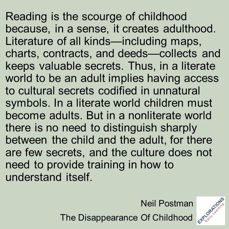 The Disappearance Of Childhood | Quote 03305