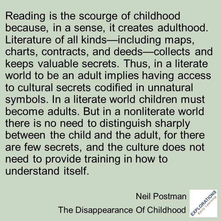 The Disappearance Of Childhood | Quote 03305