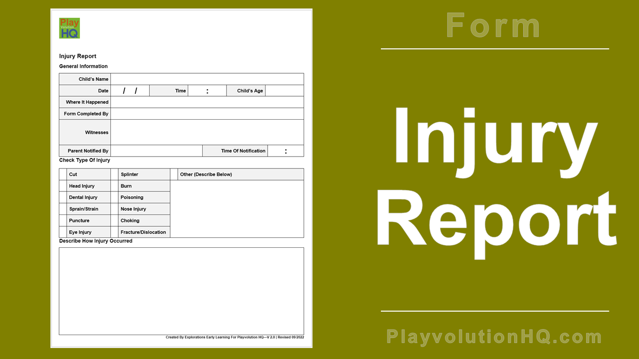 Free Forms | Injury Report