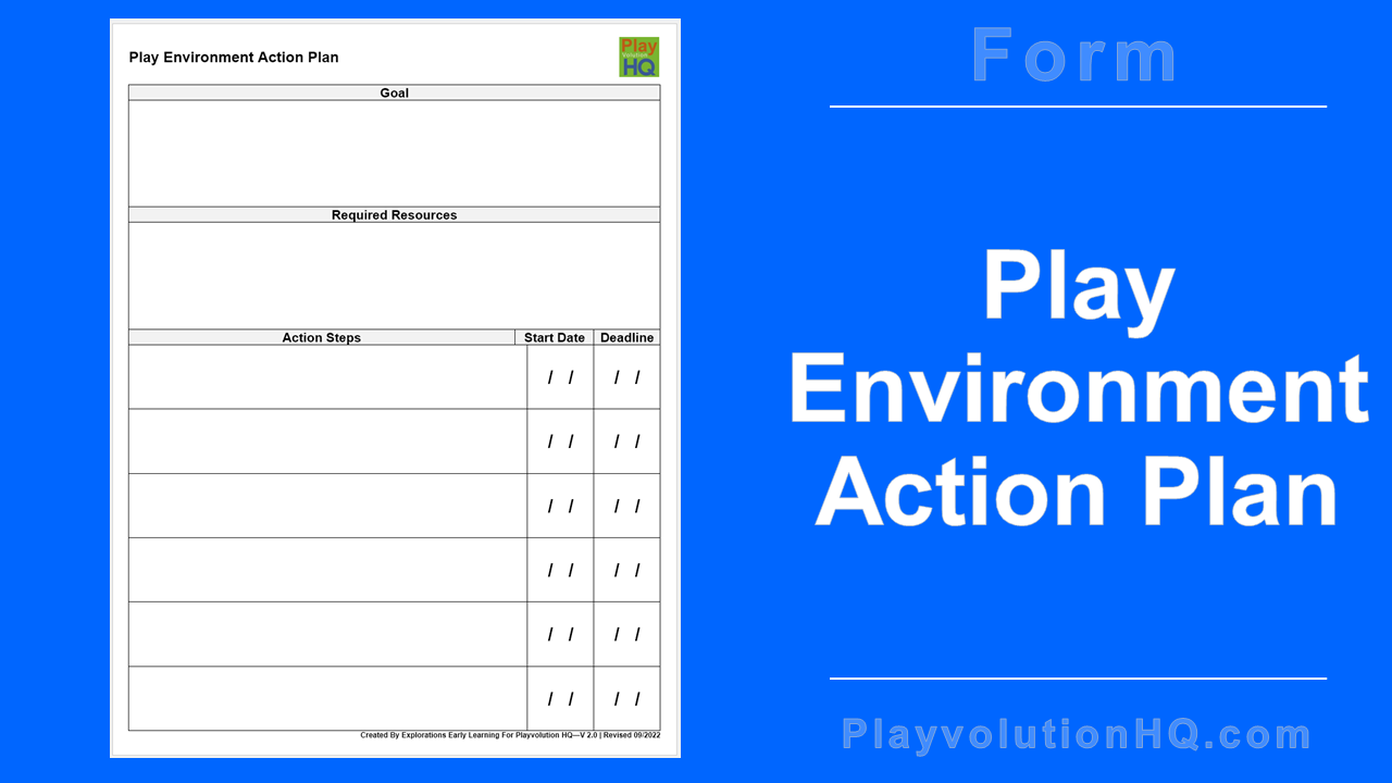 Free Form | Play Environment Action Plan