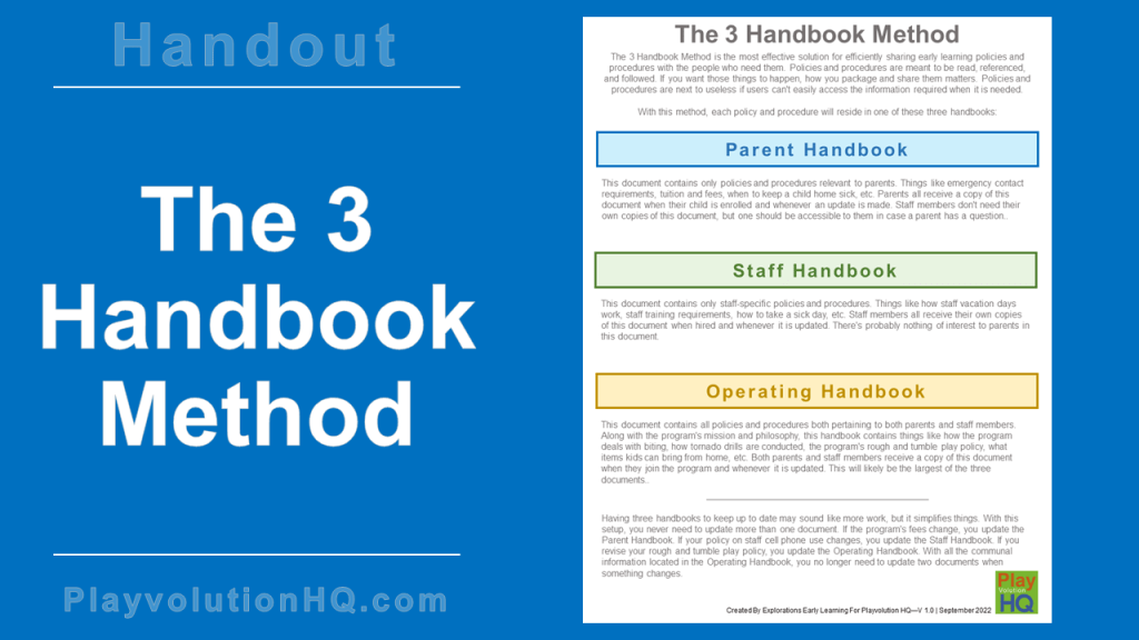 The 3 Handbook Method