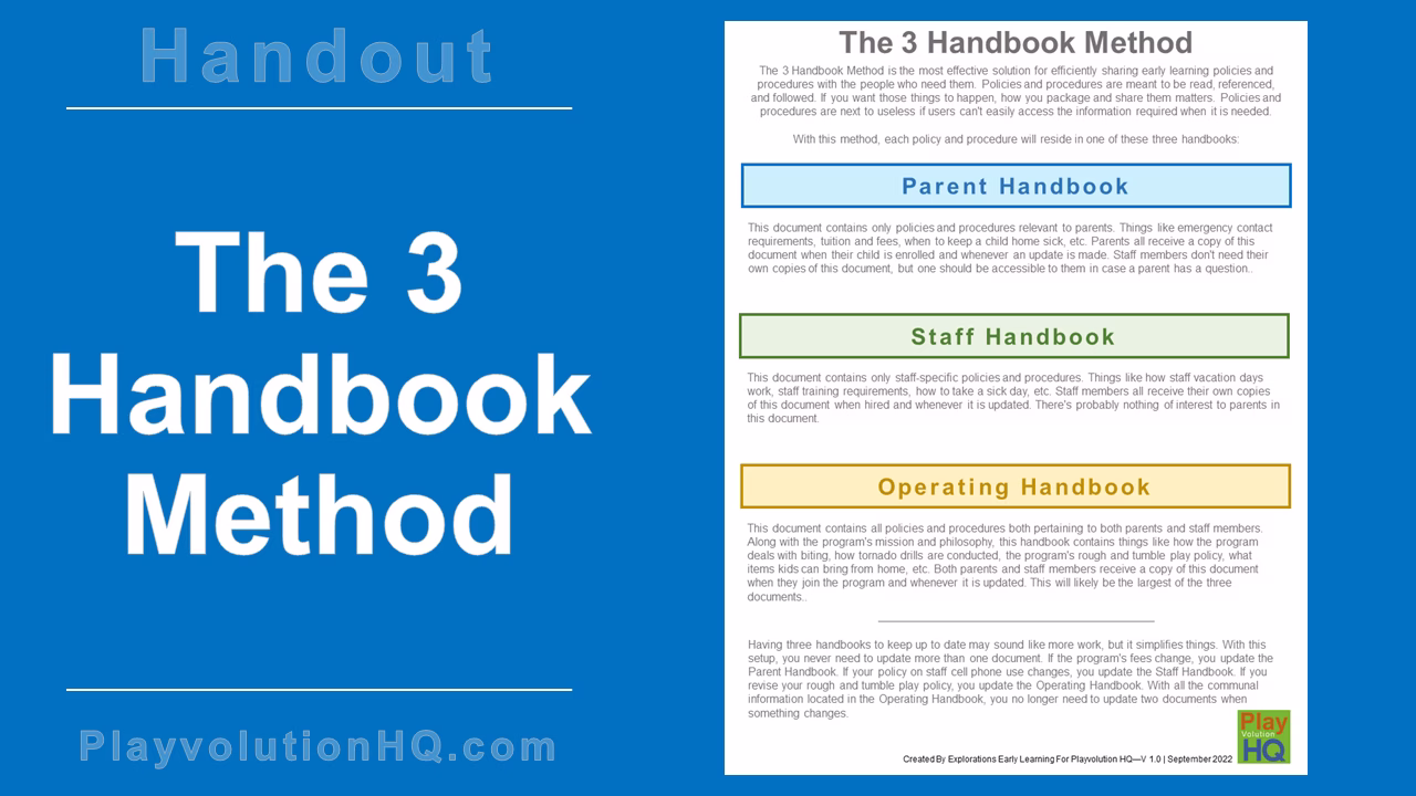 The 3 Handbook Method