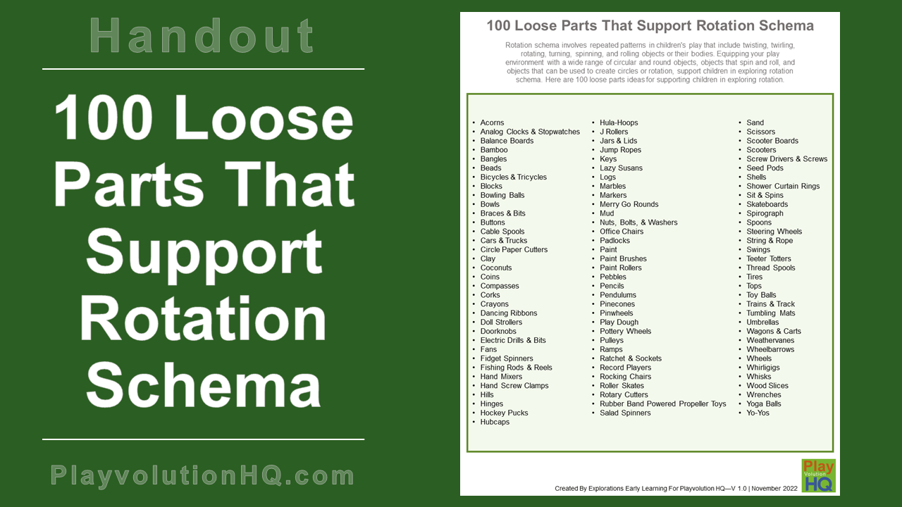 100 Loose Parts That Support Rotation Schema