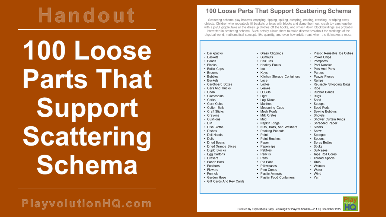 100 Loose Parts That Support Scattering Schema