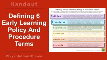 Defining 6 Early Learning Policy And Procedure Terms