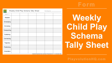 Weekly Child Play Schema Tally Sheet