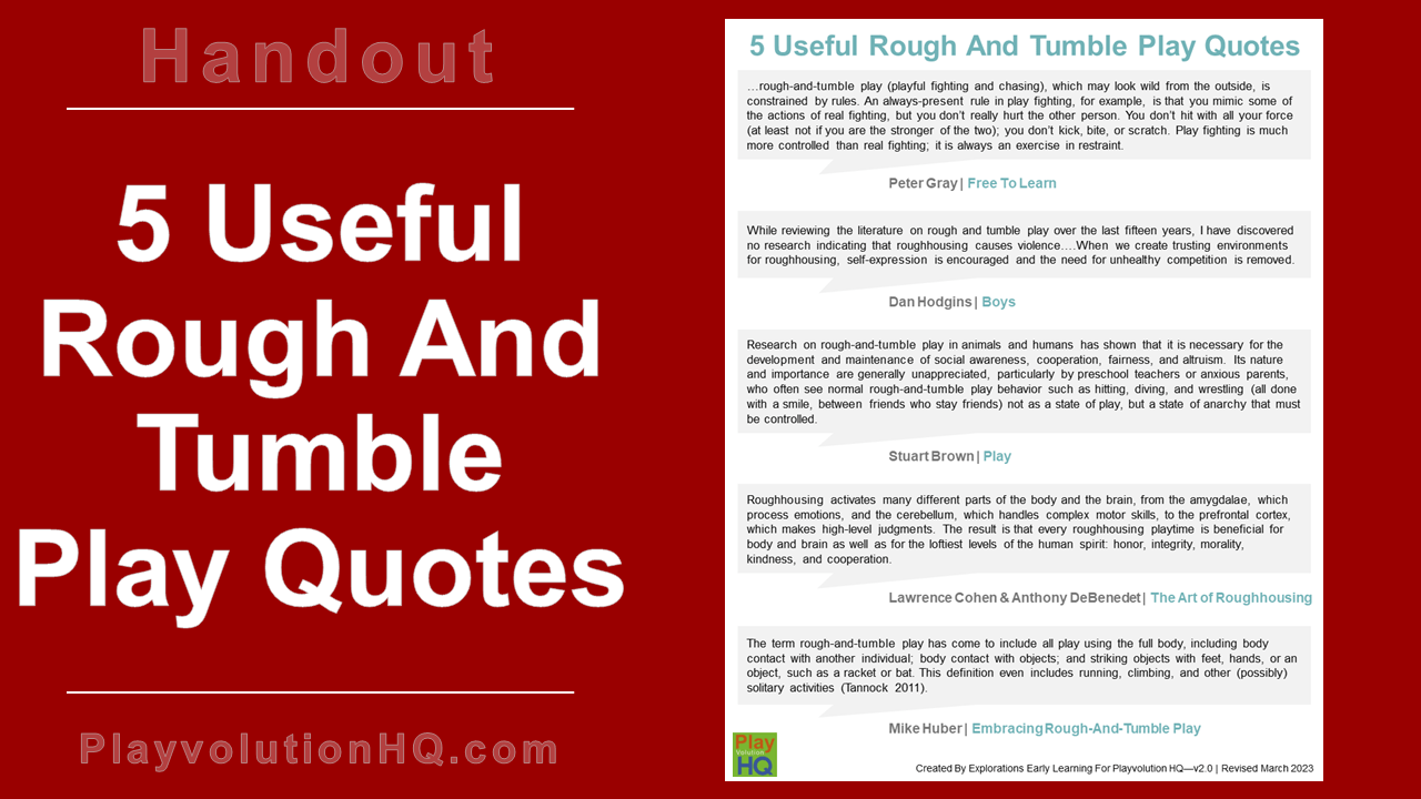 Understanding Rough And Tumble Play
