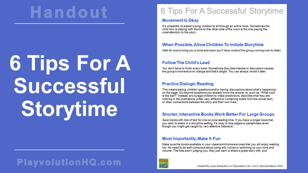 Tips For A Successful Story Time