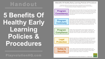 5 Benefits Of Healthy Early Learning Policies And Procedures