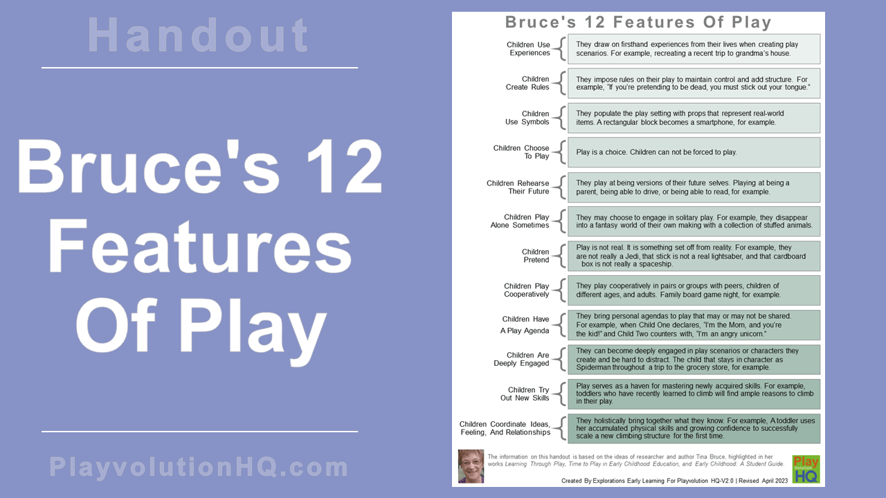 Bruce’s 12 Features Of Play