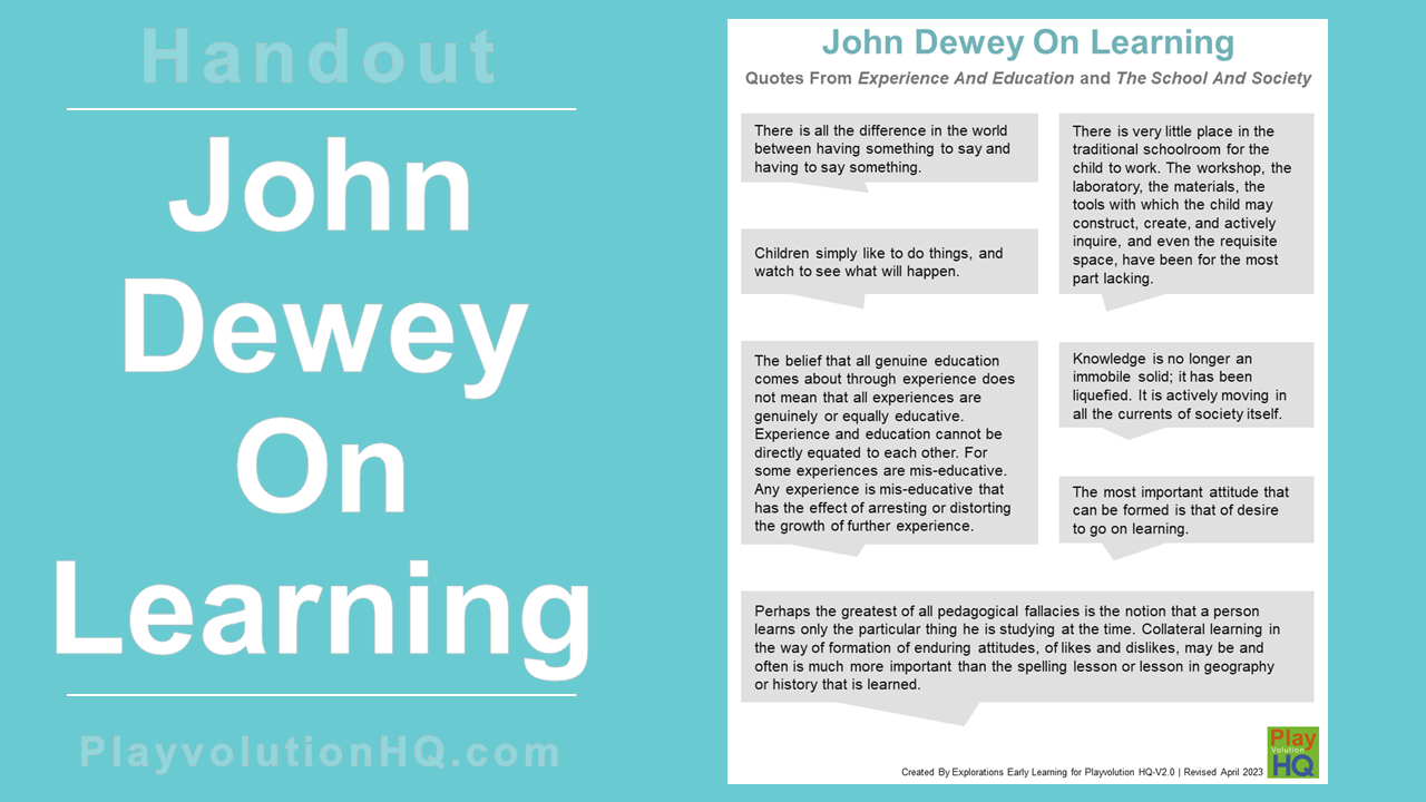 John Dewey On Learning