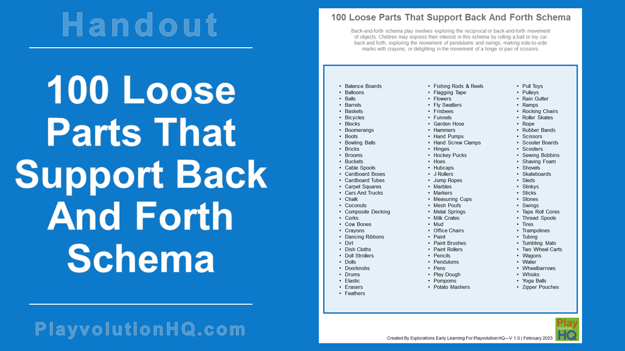 100 Loose Parts That Support Back And Forth Schema