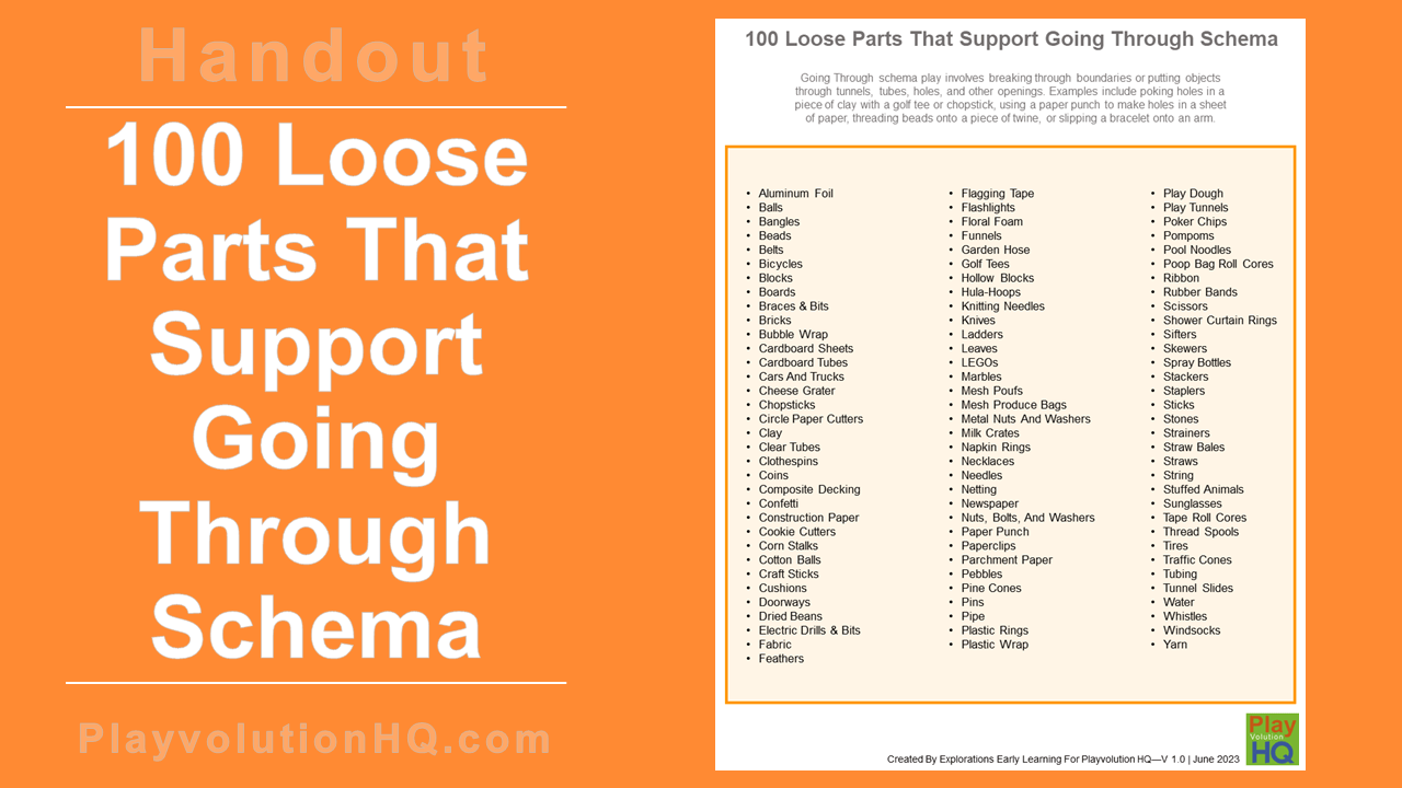 100 Loose Parts That Support Going Through Schema