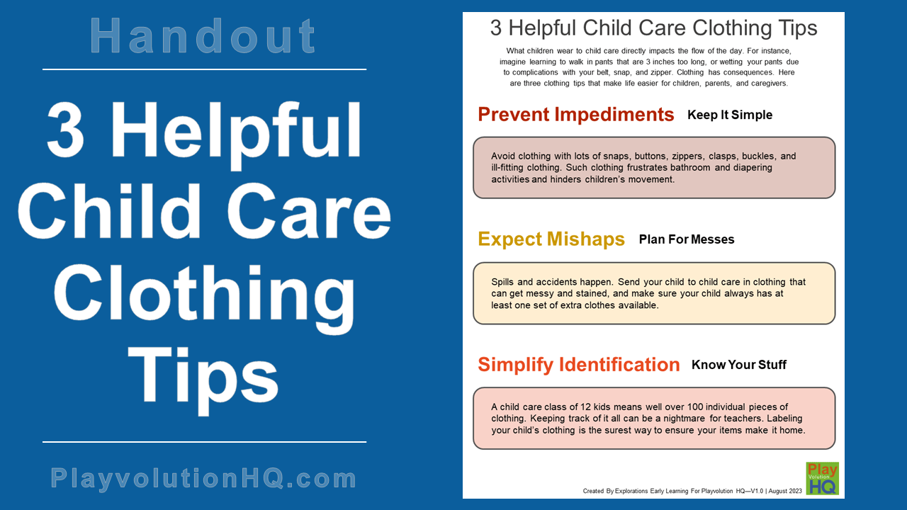 3 Helpful Child Care Clothing Tips