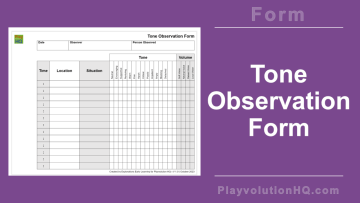 Tone Observation Form