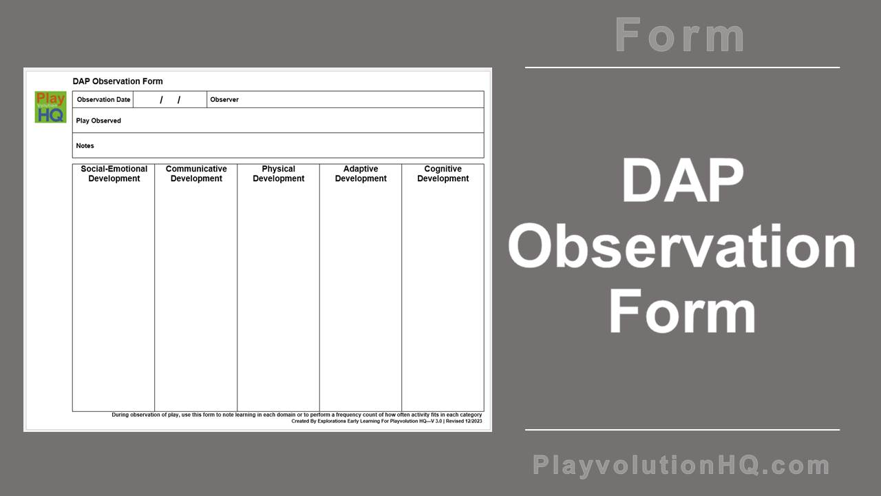 Free Forms | DAP Observation Form