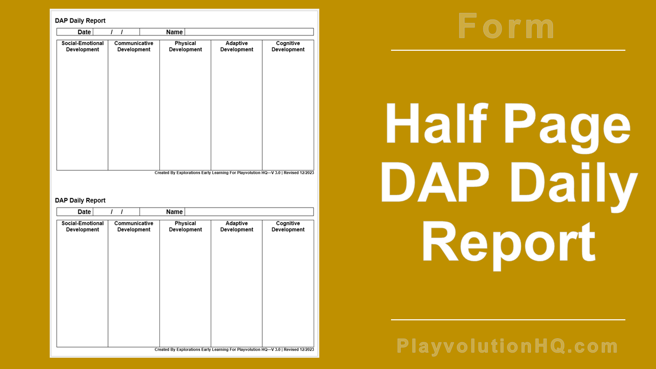 Free Forms | Half Page DAP Daily Report