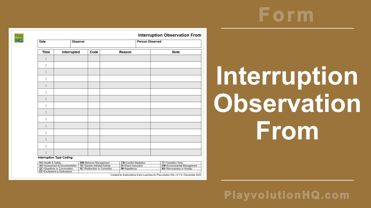 Free Forms | Interruption Observation From