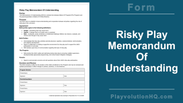 Risky Play Memorandum Of Understanding