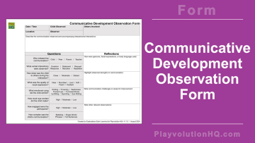 Communicative Development Observation Form