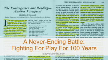 Fighting For Play For 100 Years