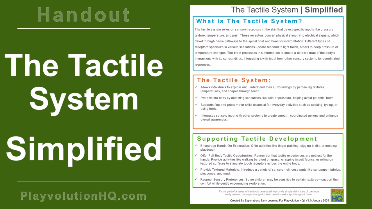 The Tactile System Simplified