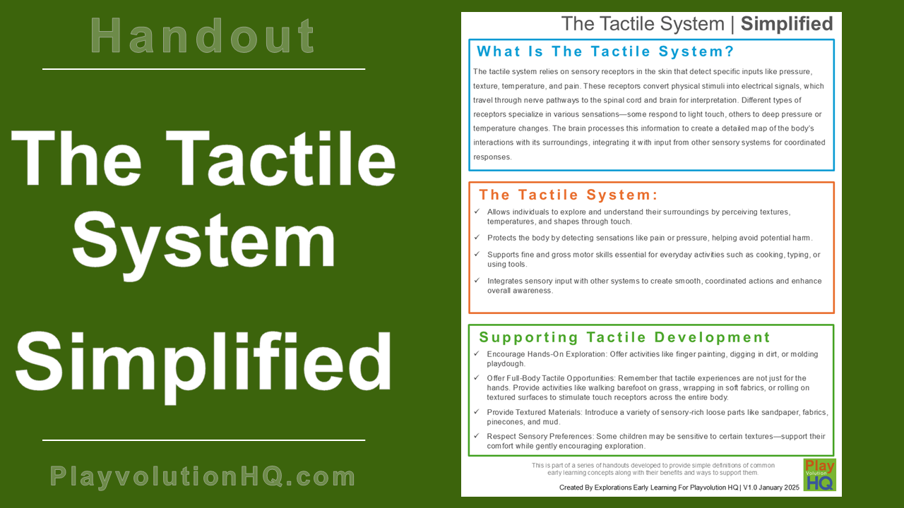 The Tactile System Simplified