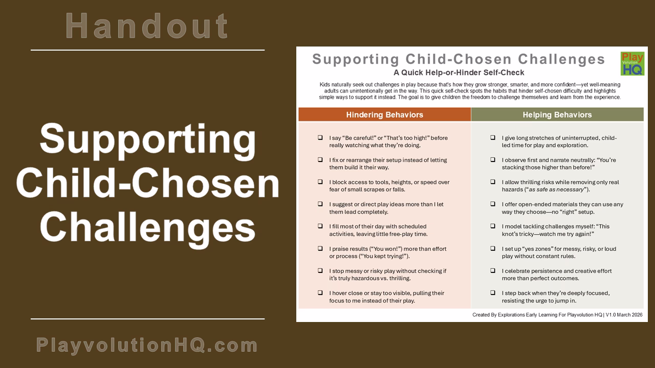 Supporting Child-Chosen Challenges